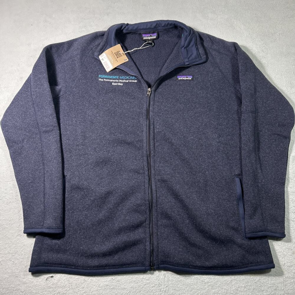Nwt $160 Patagonia Better Sweater Fleece Jacket Womens XL Blue Company Logo